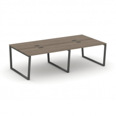 Style Project Рабочая станция 2-х сторон. SN-6T2.DRS-053 Вяз Благородный/Металл Антрацит/Черный Плас