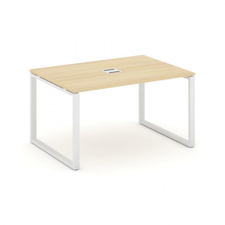 Style Project Стол переговорный SN-6O.SPRG-001 Акация Лорка/Металл Белый 980*980*750