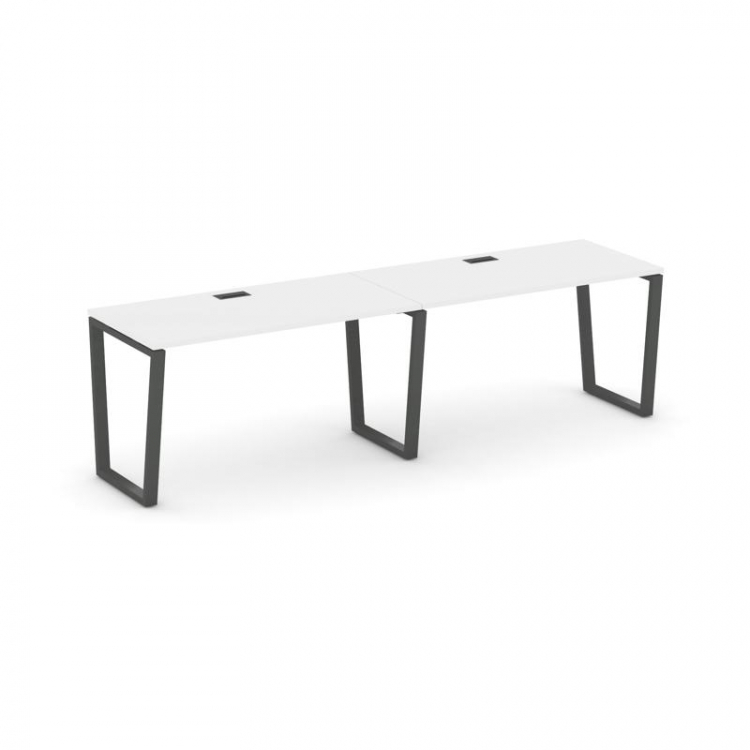 Style Project Рабочая станция 1 сторон. SN-6T2.ORS-013 Белый/Металл Антрацит/Черный Пластик 2760*700