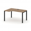 Style Project Стол рабочий эргоном. SN-6P.SPA-011(L) Дуб Табак/Металл Черный 1380*700/980*750