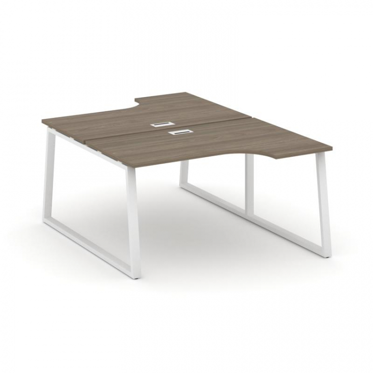 Style Project Рабочая станция эргоном. SN-6T1.DRPA-021 Вяз Благородный/Металл Белый/Заглушка Пластик