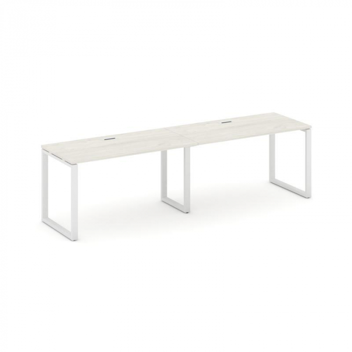 Style Project Рабочая станция 1 сторон. SN-6O.ORS-024 Дуб Наварра/Металл Белый 3160*800*750