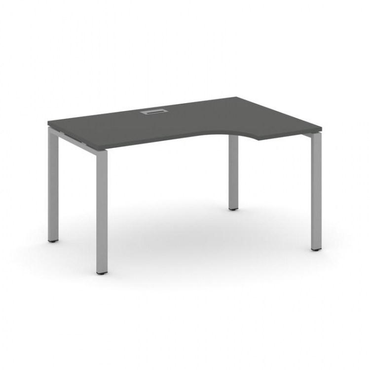 Style Project Стол рабочий эргоном. SN-6P.SPA-001(R) Антрацит/Металл Серый 1380*600/980*750