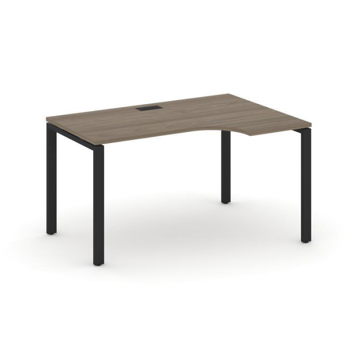 Style Project Стол рабочий эргоном. SN-6P.SPA-022(R) Вяз Благородный/Металл Черный 1580*800/980*750