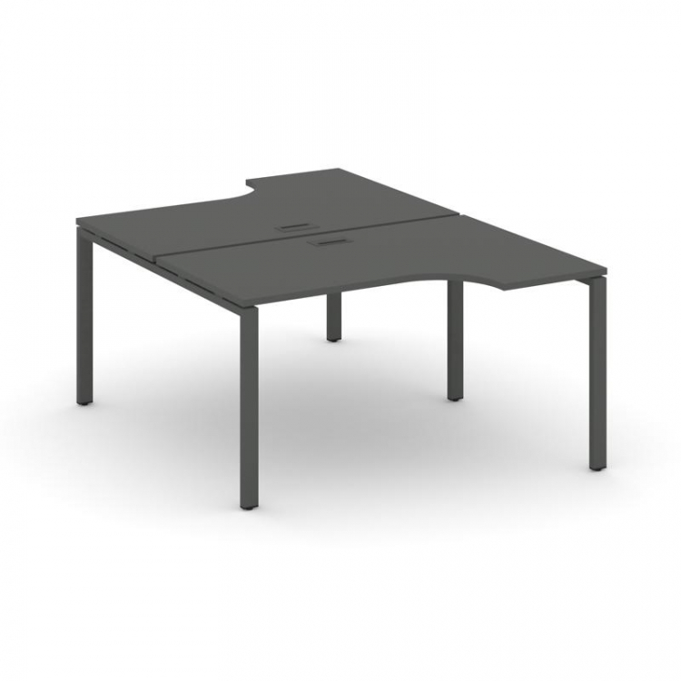 Style Project Рабочая станция эргоном. SN-6P.DRPA-022 Антрацит/Металл Антрацит 1580*1632/1992*750