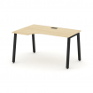 Style Project Стол рабочий эргоном. SN-6A.SPA-012(L) Акация Лорка/Металл Черный 1580*700/980*750