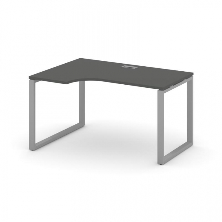 Style Project Стол рабочий эргоном. SN-6O.SPA-001(L) Антрацит/Металл Серый 1380*600/980*750