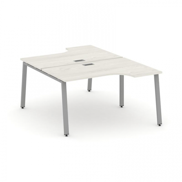 Style Project Рабочая станция эргоном. SN-6A.DRPA-002 Дуб Наварра/Металл Серый 1580*600/2000*750