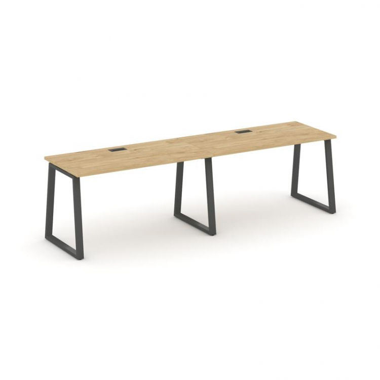 Style Project Рабочая станция 1 сторон. SN-6T1.ORS-004 Тиквуд Светлый/Металл Антрацит/Заглушка Пласт