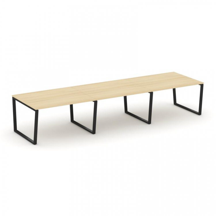 Style Project Стол переговорный SN-6T2.SPRG-053.3 Акация Лорка/Металл Черный 4410*1180*750