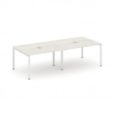 Style Project Стол переговорный SN-6P.SPRG-044 Дуб Наварра/Металл Белый 3160*1180*750