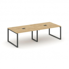 Style Project Стол переговорный SN-6O.SPRG-044 Тиквуд Светлый/Металл Антрацит 3160*1180*750