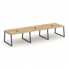 Style Project Стол переговорный SN-6T1.SPRG-054 Тиквуд Светлый/Металл Антрацит/Заглушка Металл Антра