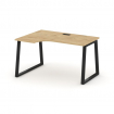 Style Project Стол рабочий эргоном. SN-6T1.SPA-021(L) Тиквуд Светлый/Металл Черный/Заглушка Пластик