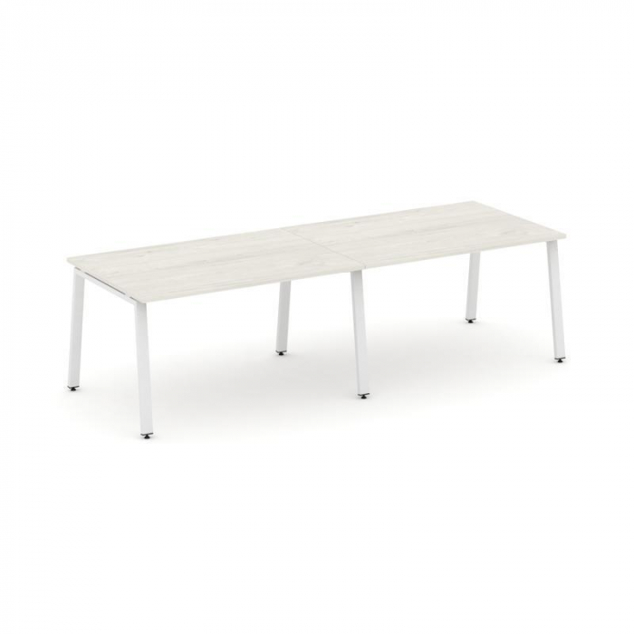 Стайл Проджект Стол переговорный SN-6A.SPRG-014.3 Дуб Наварра/Металл Белый 3160*980*750