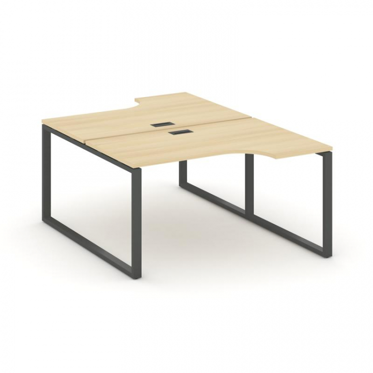 Style Project Рабочая станция эргоном. SN-6O.DRPA-021 Акация Лорка/Металл Антрацит 1380*1632/1992*75