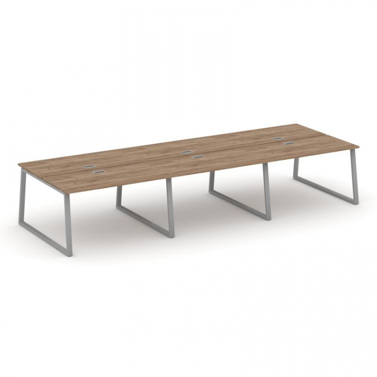 Style Project Рабочая станция 2-х сторон. SN-6T1.DRS-061 Дуб Табак/Металл Серый/Заглушка Пластик Сер