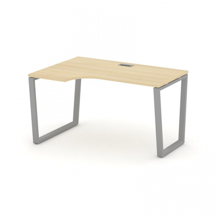 Style Project Стол рабочий эргоном. SN-6T2.SPA-002(L) Акация Лорка/Металл Серый/Заглушка Пластик Сер