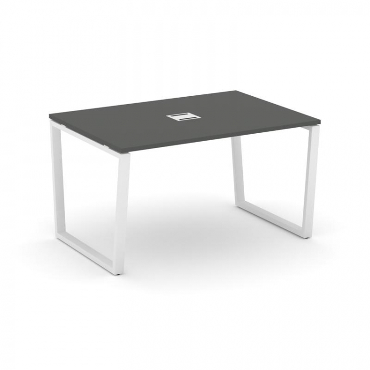 Style Project Стол переговорный SN-6T2.SPRG-003 Антрацит/Металл Белый/Заглушка Металл Белый 1380*980