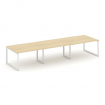 Style Project Стол переговорный SN-6O.SPRG-053.3 Акация Лорка/Металл Белый 4410*1180*750