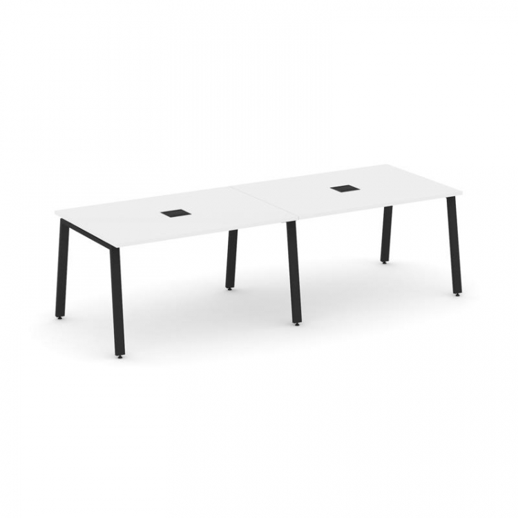 Style Project Стол переговорный SN-6A.SPRG-013 Белый/Металл Черный 2760*980*750