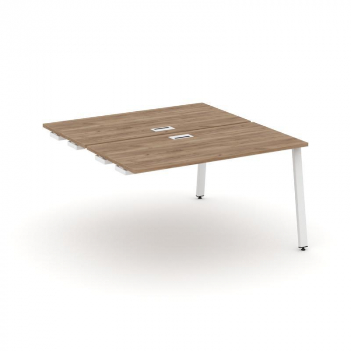 Style Project Стол-приставка к опор. элем. SN-6A.DPRS-024 Дуб Табак/Металл Белый 1580*1632*750