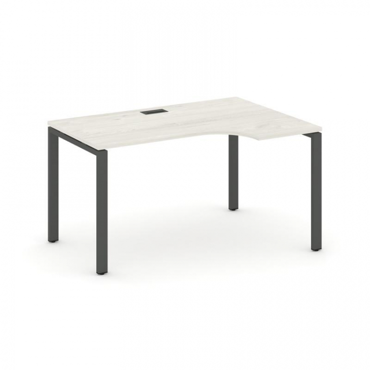 Style Project Стол рабочий эргоном. SN-6P.SPA-011(R) Дуб Наварра/Металл Антрацит 1380*700/980*750
