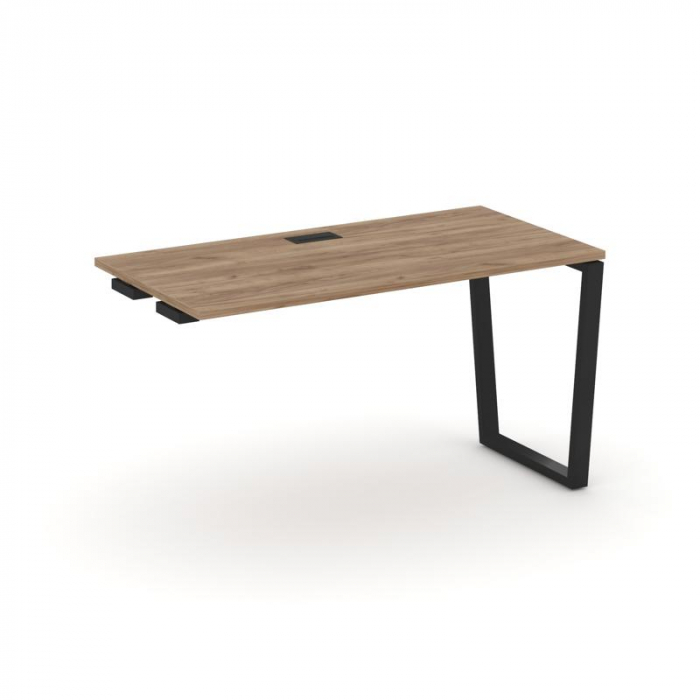 Стайл Проджект Стол-приставка к опор. элем. SN-6T2.OPRS-022 Дуб Табак/Металл Черный/Заглушка Пластик