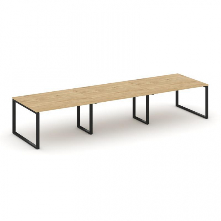 Style Project Стол переговорный SN-6O.SPRG-054.3 Тиквуд Светлый/Металл Черный 4740*1180*750