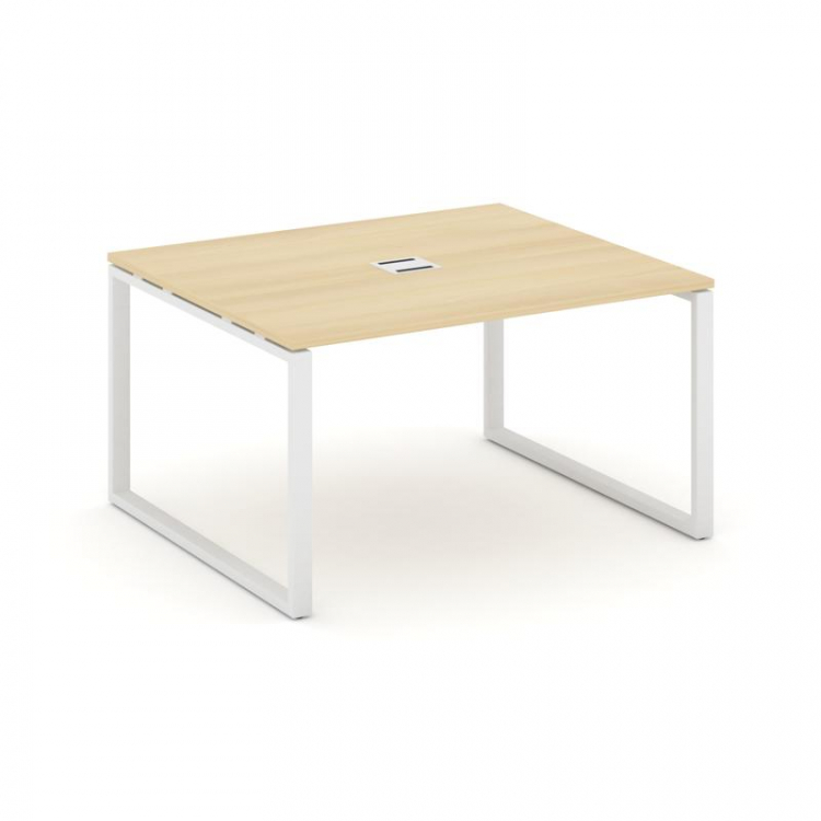 Style Project Стол переговорный SN-6O.SPRG-034 Акация Лорка/Металл Белый 1580*1180*750