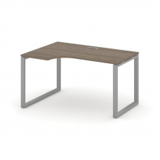 Style Project Стол рабочий эргоном. SN-6O.SPA-001(L) Вяз Благородный/Металл Серый 1380*600/980*750