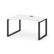 Style Project Стол рабочий эргоном. SN-6O.SPA-021(L) Белый/Металл Черный 1380*800/980*750
