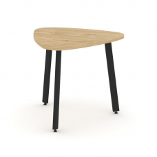 Style Project Стол переговорный SN-6.SPRG-70.3 Тиквуд Светлый/Металл Черный 900*900*750