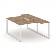 Style Project Рабочая станция эргоном. SN-6O.DRPA-022 Дуб Табак/Металл Белый 1580*1632/1992*750