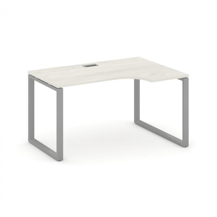 Style Project Стол рабочий эргоном. SN-6O.SPA-021(R) Дуб Наварра/Металл Серый 1380*800/980*750