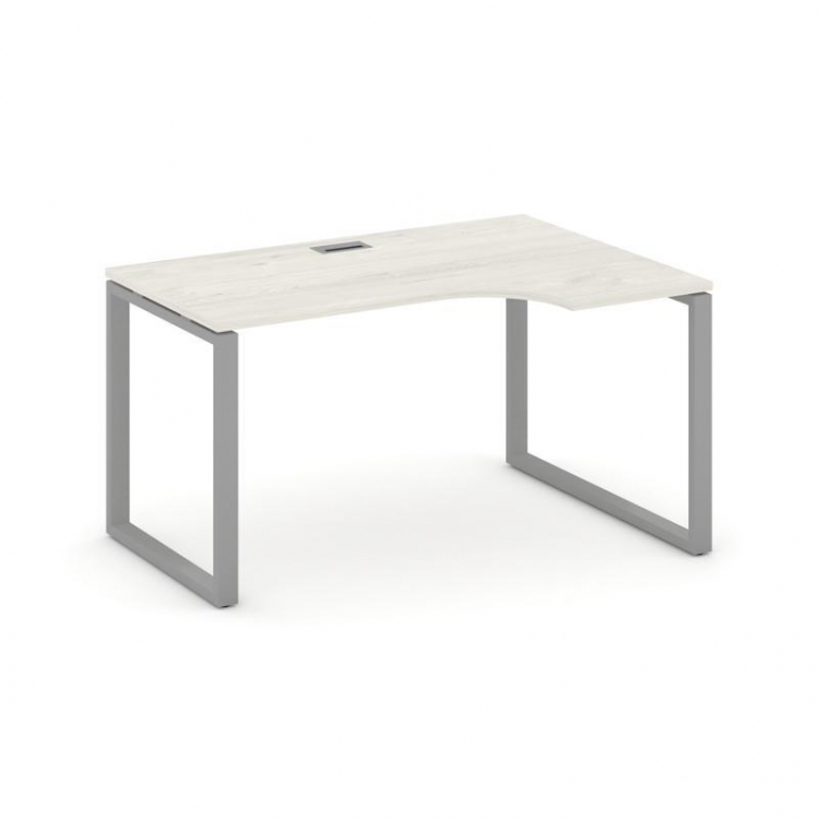 Style Project Стол рабочий эргоном. SN-6O.SPA-021(R) Дуб Наварра/Металл Серый 1380*800/980*750