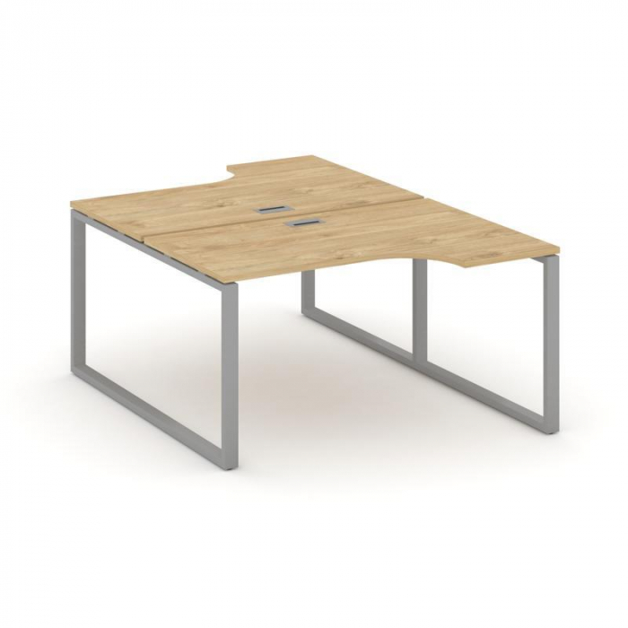 Style Project Рабочая станция эргоном. SN-6O.DRPA-002 Тиквуд Светлый/Металл Серый 1580*1232/1992*750