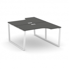 Style Project Рабочая станция эргоном. SN-6T2.DRPA-011 Антрацит/Металл Белый/Заглушка Пластик Белый