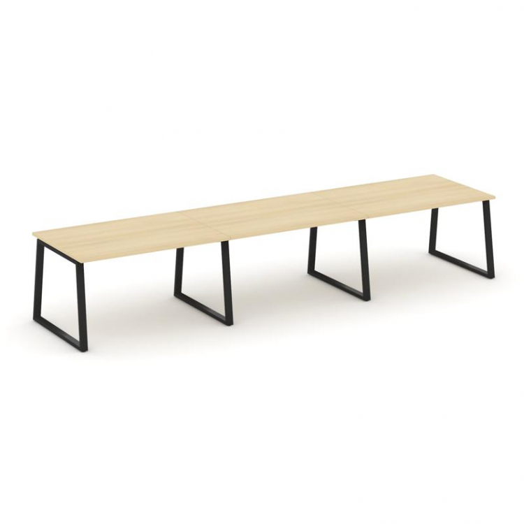 Style Project Стол переговорный SN-6T1.SPRG-023.3 Акация Лорка/Металл Черный 4410*980*750