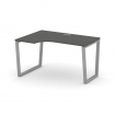 Style Project Стол рабочий эргоном. SN-6T2.SPA-001(L) Антрацит/Металл Серый/Заглушка Пластик Серебри