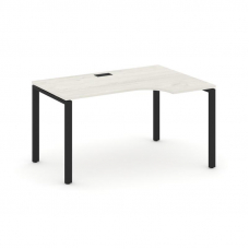 Style Project Стол рабочий эргоном. SN-6P.SPA-021(R) Дуб Наварра/Металл Черный 1380*800/980*750