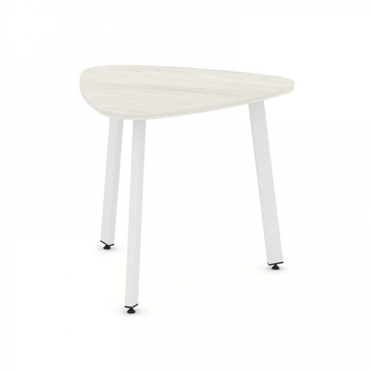 Style Project Стол переговорный SN-6.SPRG-70.3 Дуб Наварра/Металл Белый 900*900*750