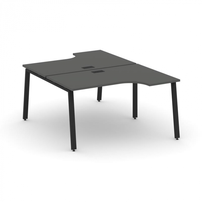 Style Project Рабочая станция эргоном. SN-6A.DRPA-022 Антрацит/Металл Черный 1580*1632/1992*750