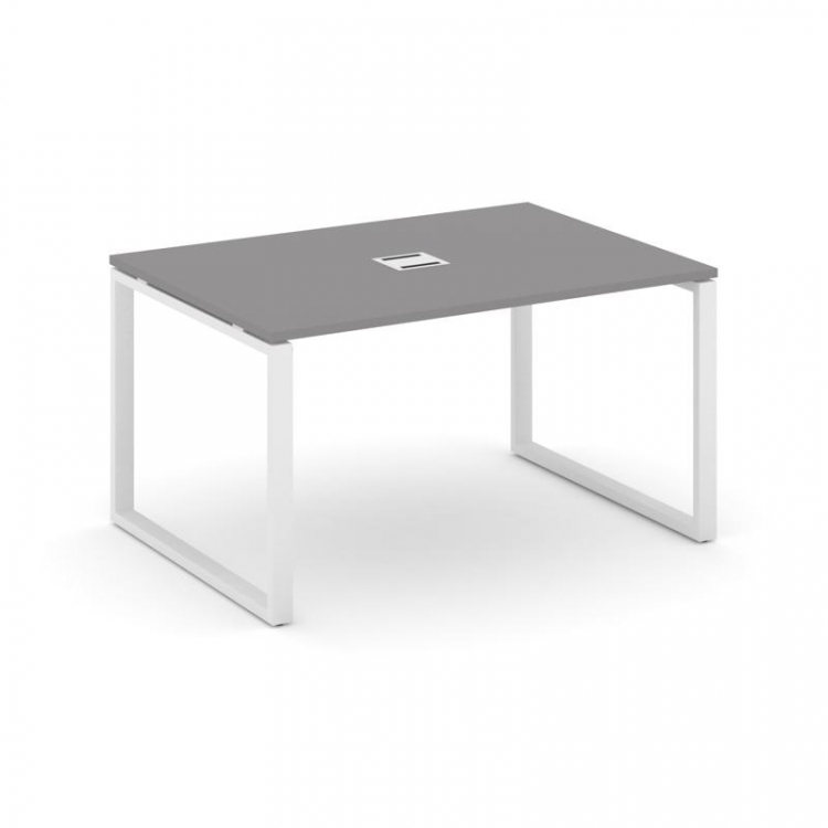 Стайл Проджект Стол переговорный SN-6O.SPRG-003 Серый Пепел/Металл Белый 1380*980*750