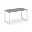 Стайл Проджект Стол письменный SN-6O.SP-003 Серый Пепел/Металл Белый 1380*600*750