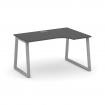 Style Project Стол рабочий эргоном. SN-6T1.SPA-022(R) Антрацит/Металл Серый/Заглушка Пластик Серебри