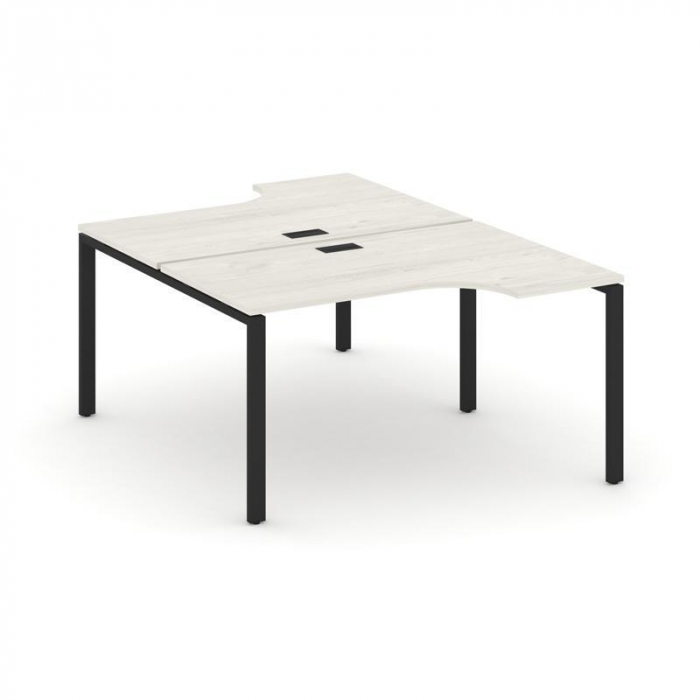 Style Project Рабочая станция эргоном. SN-6P.DRPA-012 Дуб Наварра/Металл Черный 1580*1432/1992*750