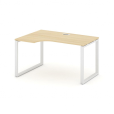 Style Project Стол рабочий эргоном. SN-6O.SPA-022(L) Акация Лорка/Металл Белый 1580*800/980*750