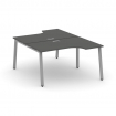 Стайл Проджект Рабочая станция эргоном. SN-6A.DRPA-011 Антрацит NEW/Металл Серый 1380*1432/1992*750