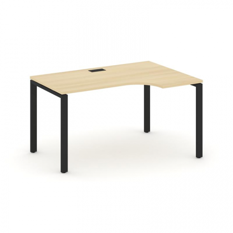 Style Project Стол рабочий эргоном. SN-6P.SPA-021(R) Акация Лорка/Металл Черный 1380*800/980*750